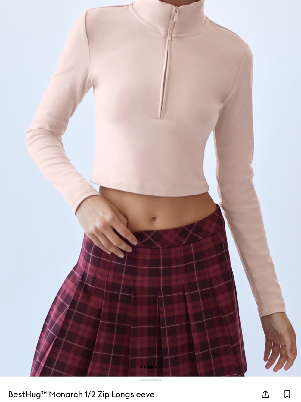 Sunday Best 1/2 zip cropped